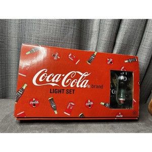 Coca Cola Christmas String Light Covers Set Coke Bottles 1993 New 14'